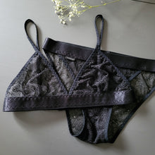 Load image into Gallery viewer, Love Me Tender black lace lingerie set
