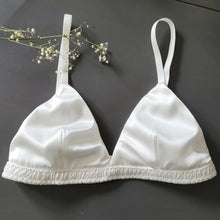 Load image into Gallery viewer, Mellow Morning white silk lingerie set
