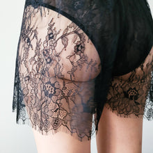 Load image into Gallery viewer, I hope you stay black lace shorts
