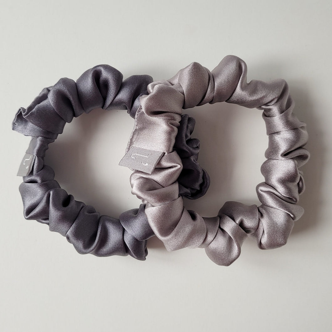 Perfect Duo scrunchie set - grey & light grey
